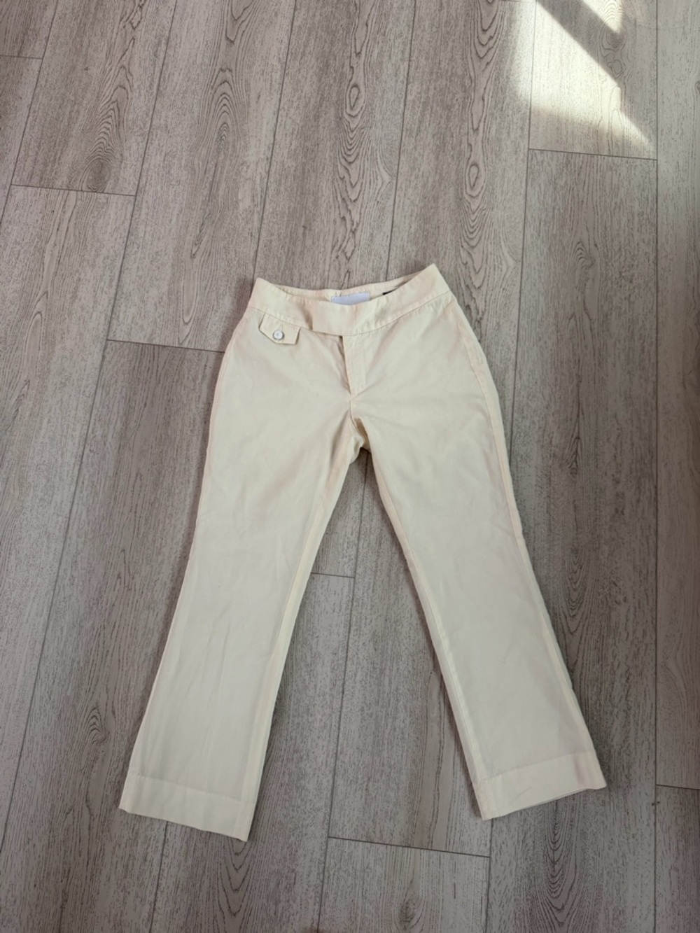 Cream Straight Leg Pants